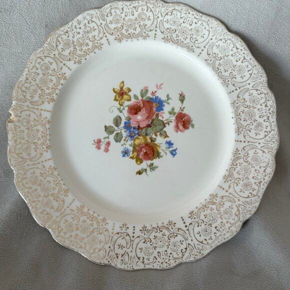 Vintage Large Keystone Canonsburg Pottery Plate Set of 2 FLAWED - Picture 3 of 4